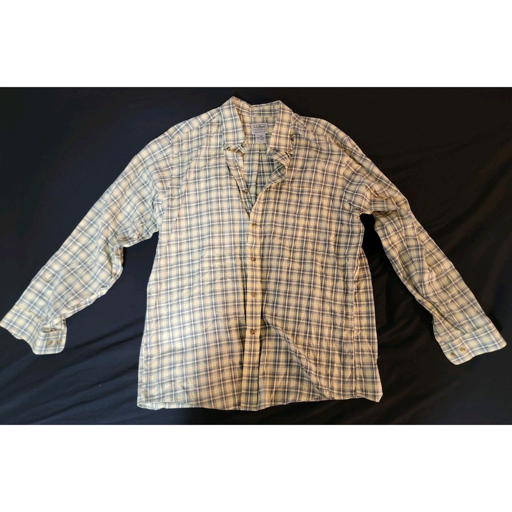 LL Bean Men's Long Sleeve Button Up Shirt  Traditional Fit  Sz L Regular